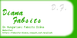 diana fabsits business card
